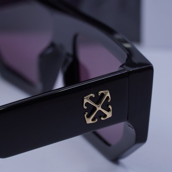 Off-White OERI13F VANCOUVER 1028 Geometric Sunglasses – Black/Burgundy - Picture 10 of 12